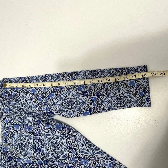 Croft & Barrow® Three Quarter Sleeve Printed Tunic Size M, Blue - Picture 7 of 9